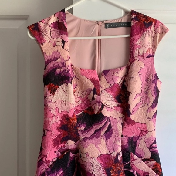 Alton Gray Fit & Flare Floral Dress - Picture 3 of 6